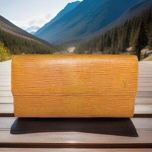 Louis Vuitton Yellow long Epi wallet